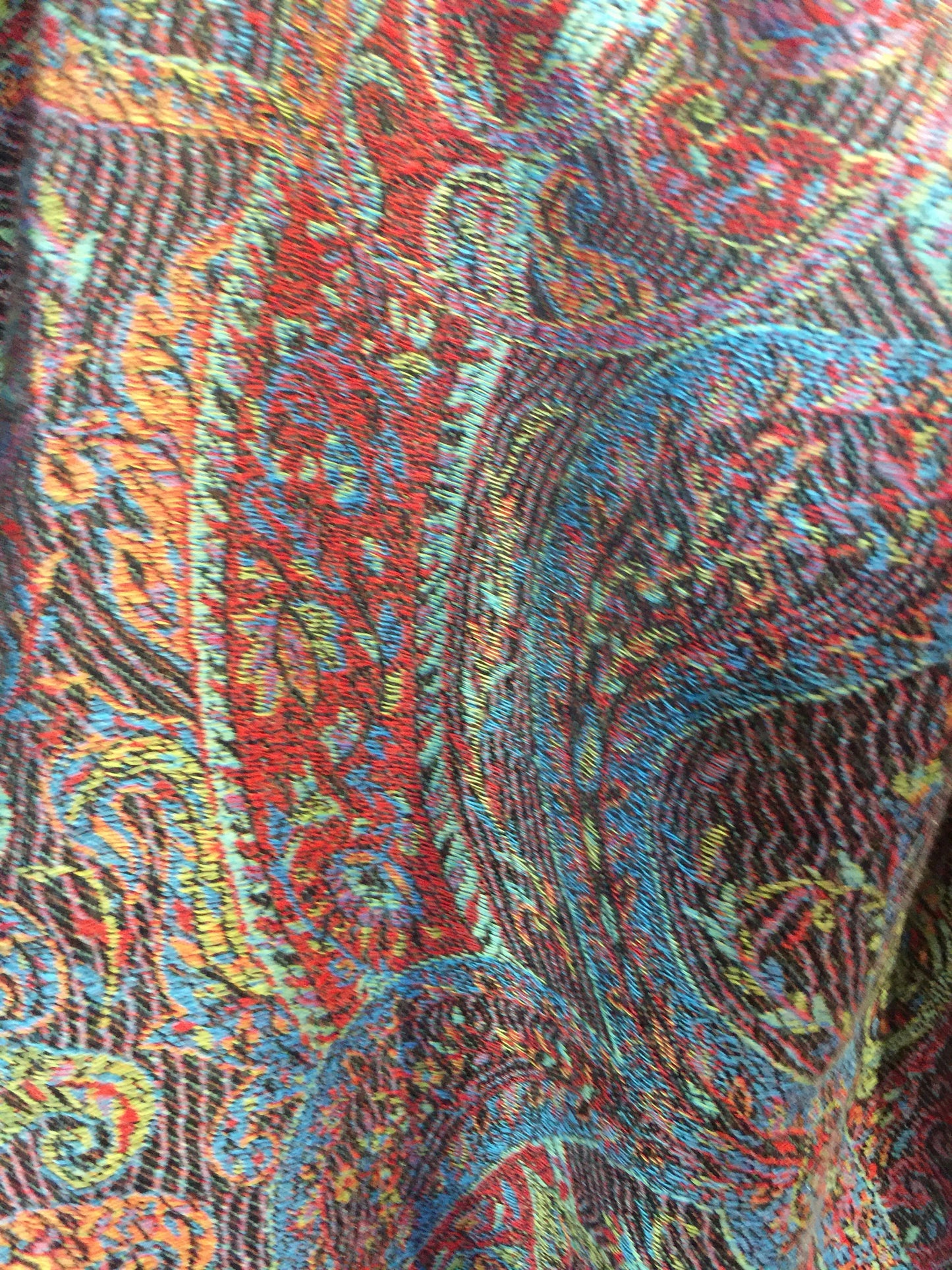 Jamawar Paisley Brocade Pashmina Scarf Wrap Shawl