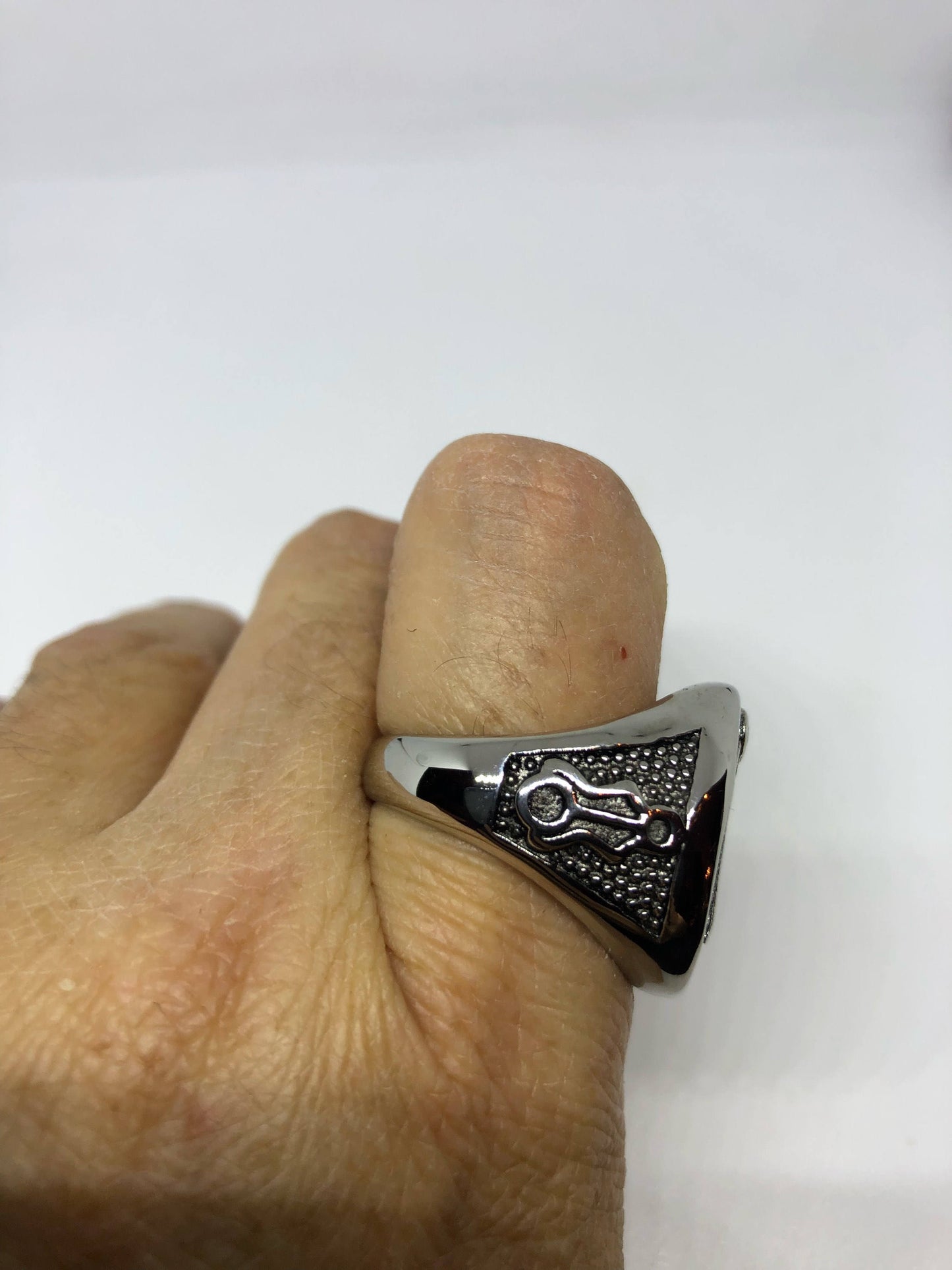 Vintage Free Mason G Mens Ring Stainless Steel