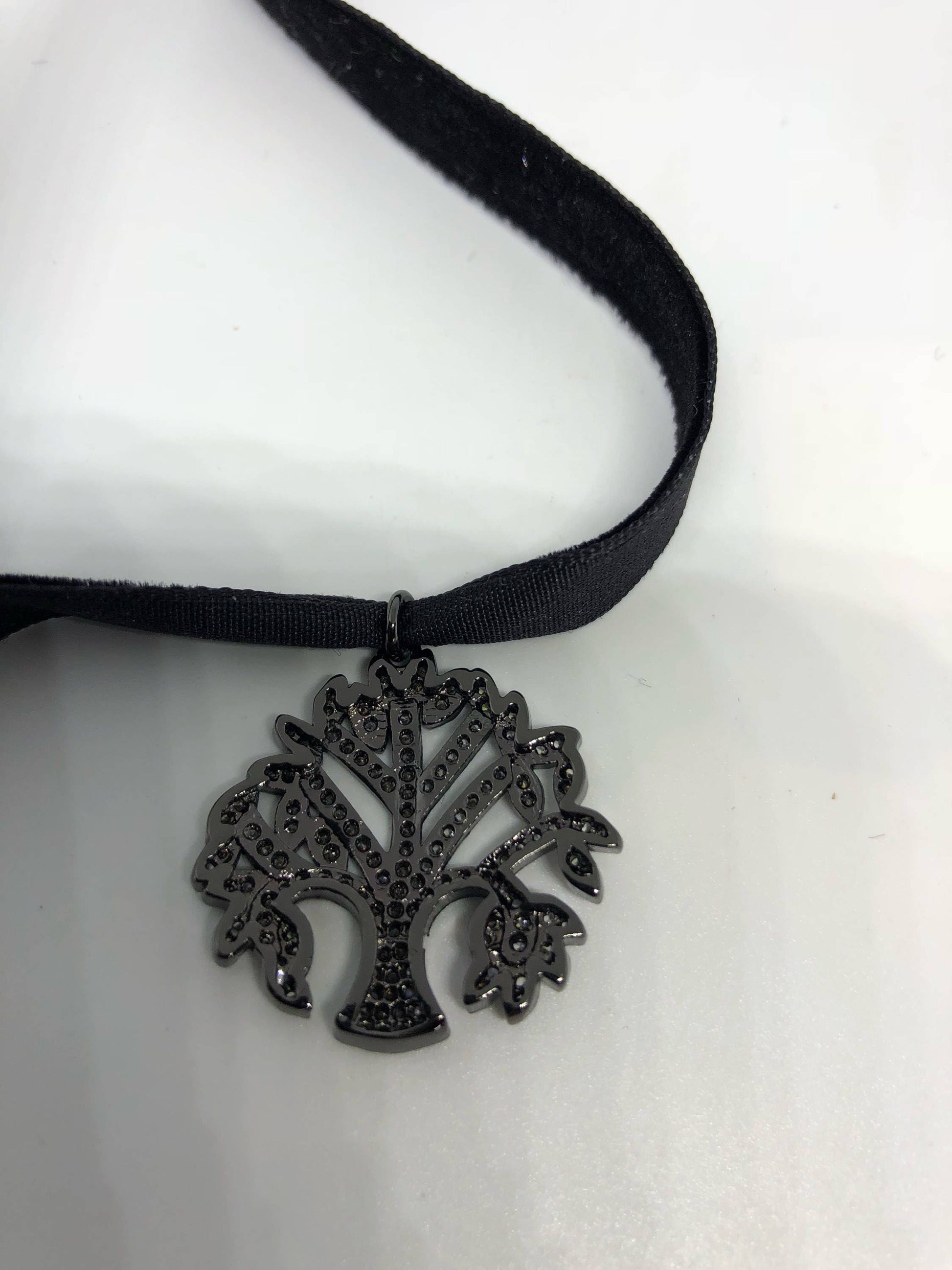 Vintage Handmade Tree of Life Amulet Silver White Bronze Pendant