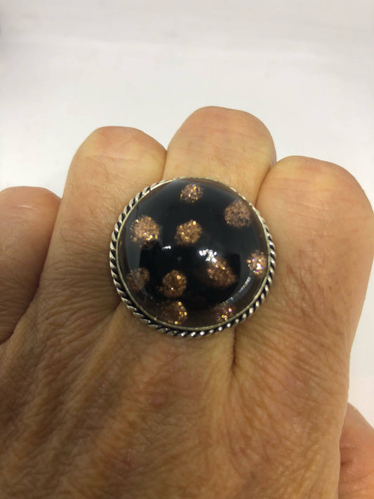 Vintage Venetian Art Glass Ring About an Inche Ring