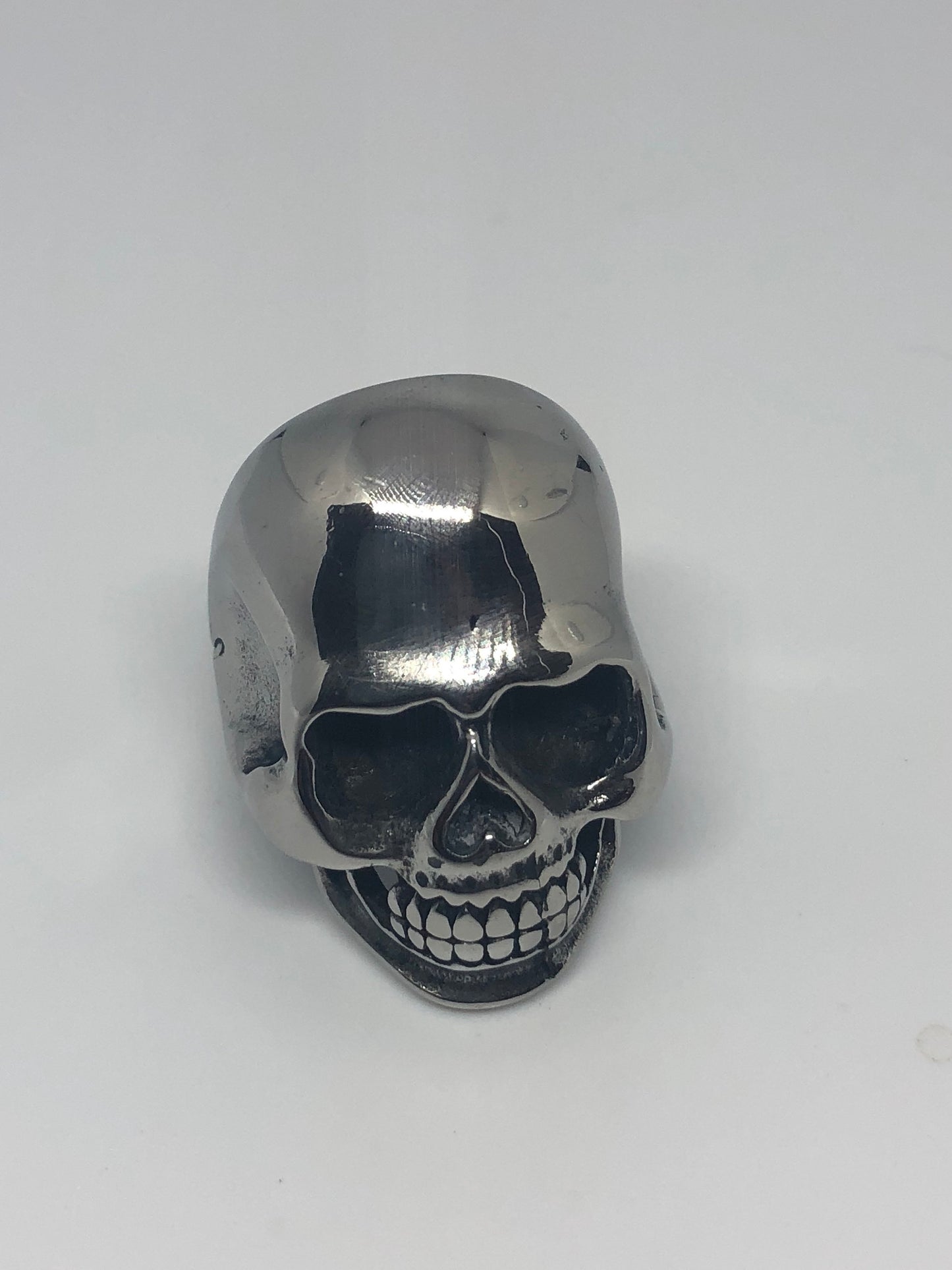 Vintage Gothic Silver Stainless Steel Skull Mens Ring