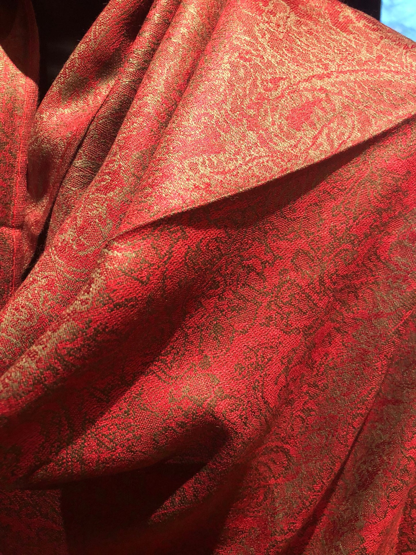 Vintage Paisley Brocade Pashmina Scarf Wrap Shawl