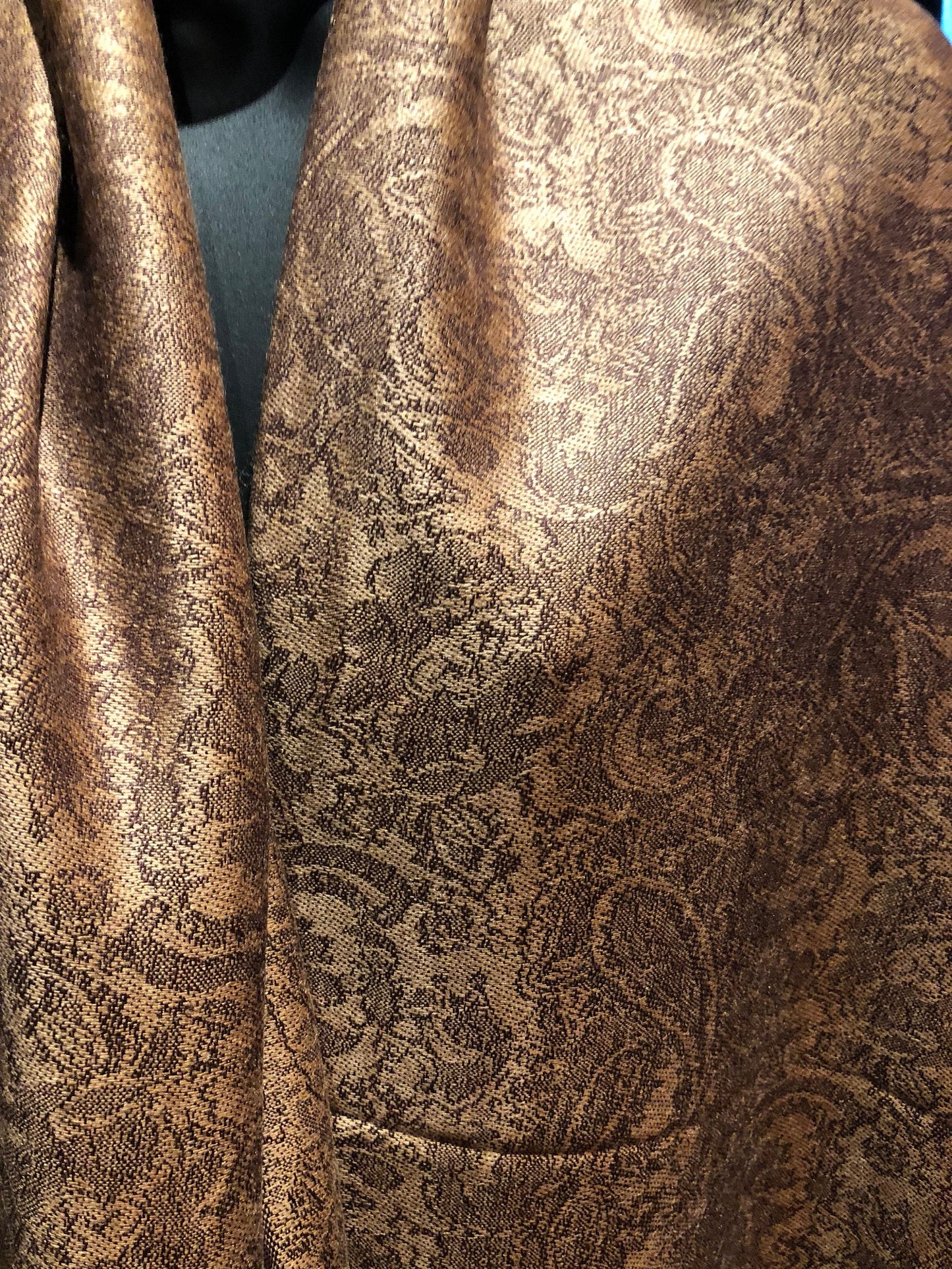 Vintage Paisley Brocade Pashmina Scarf Wrap Shawl