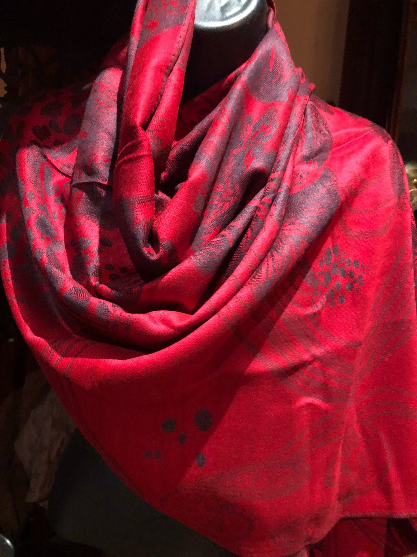 Vintage Paisley Brocade Pashmina Scarf Wrap