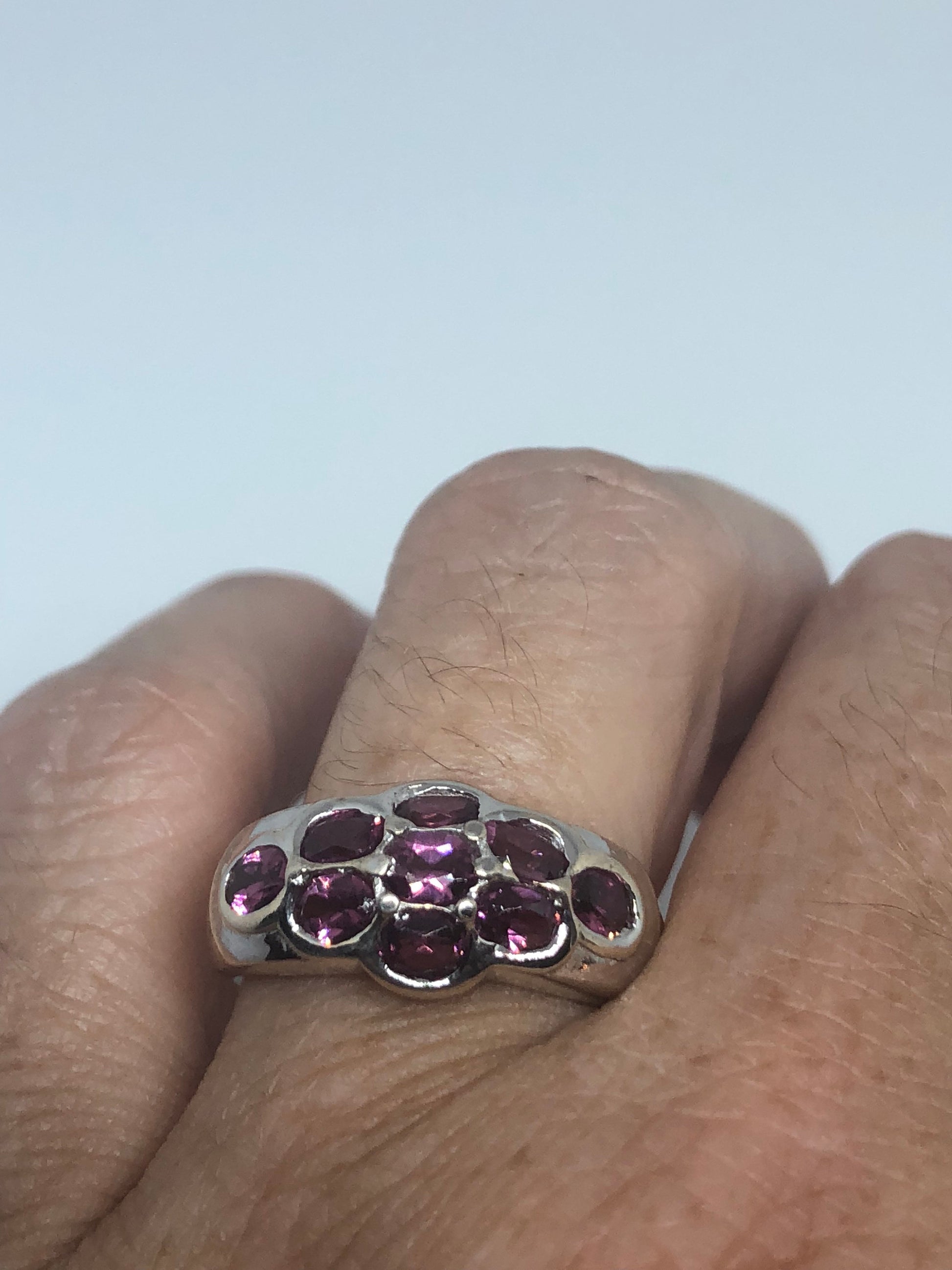 Vintage Handmade Genuine Pink Tourmaline 925 Sterling Silver Ring