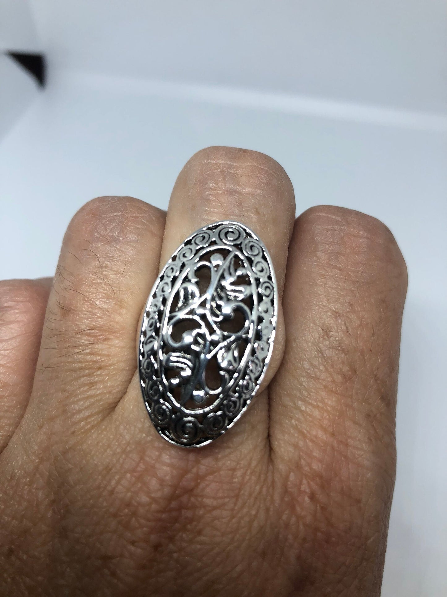Vintage 925 Sterling Silver Flower Southwestern Ring