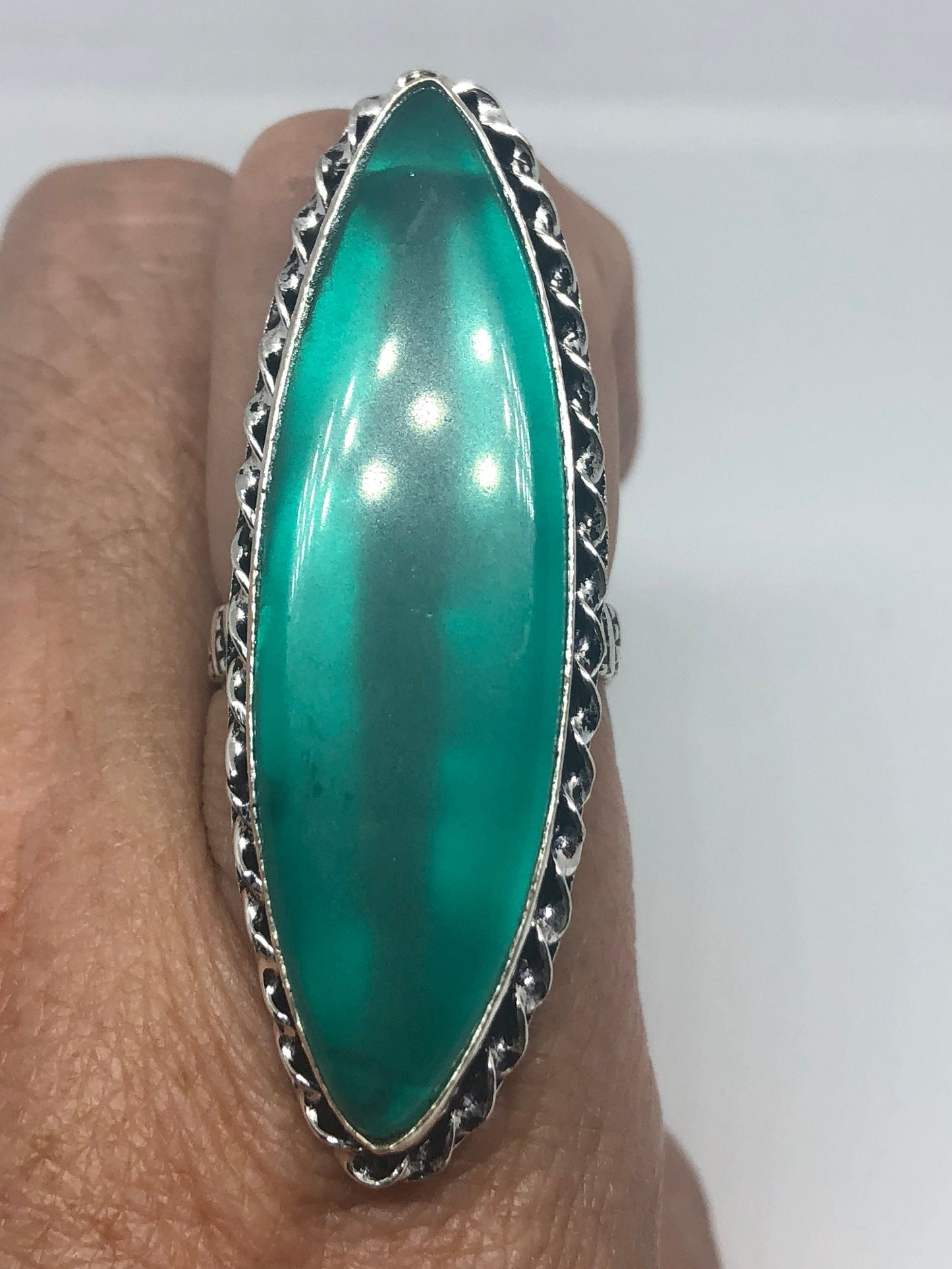 Vintage Green Nephrite Jade Ring