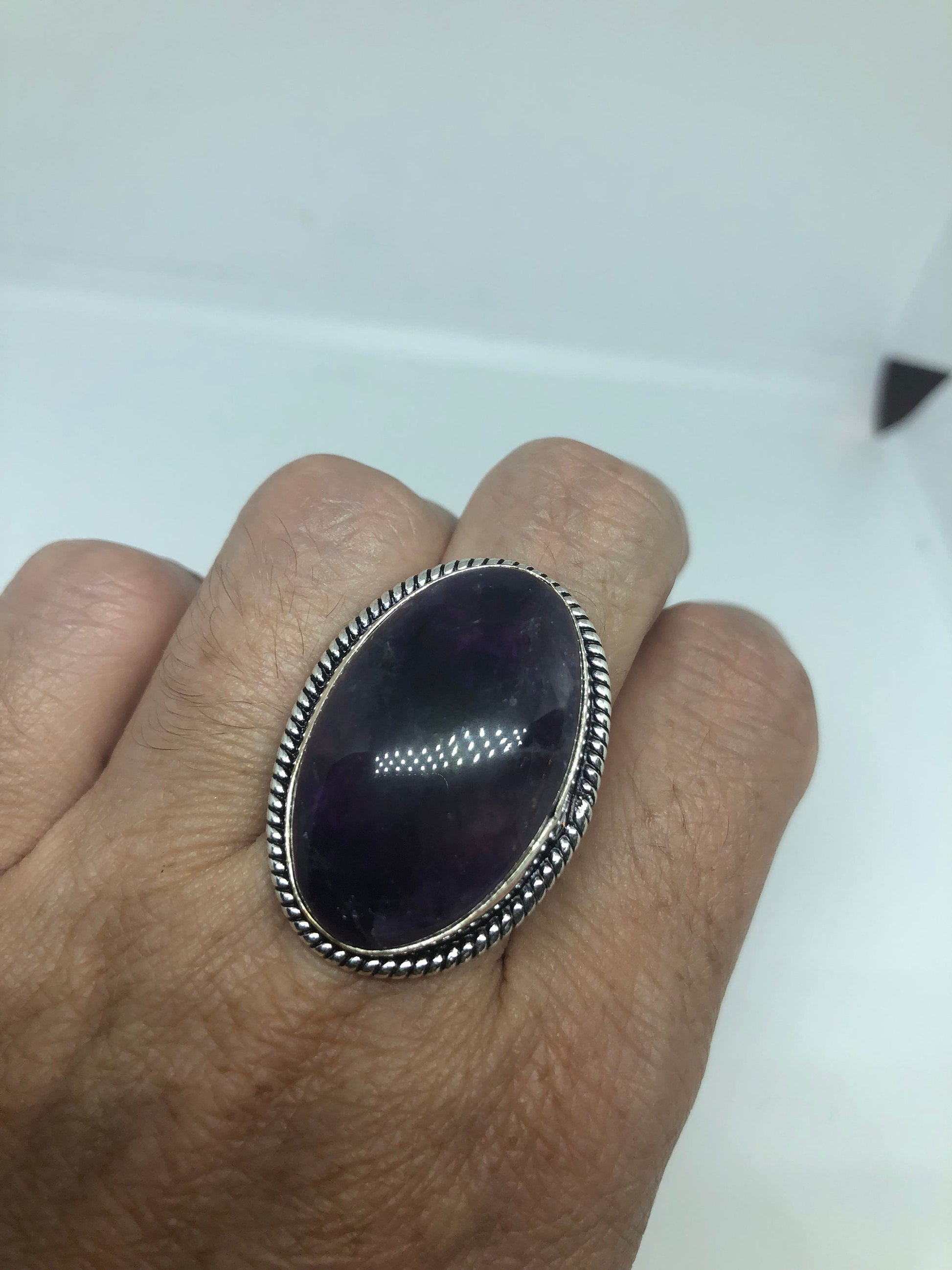 Vintage Genuine Purple Amethyst Ring