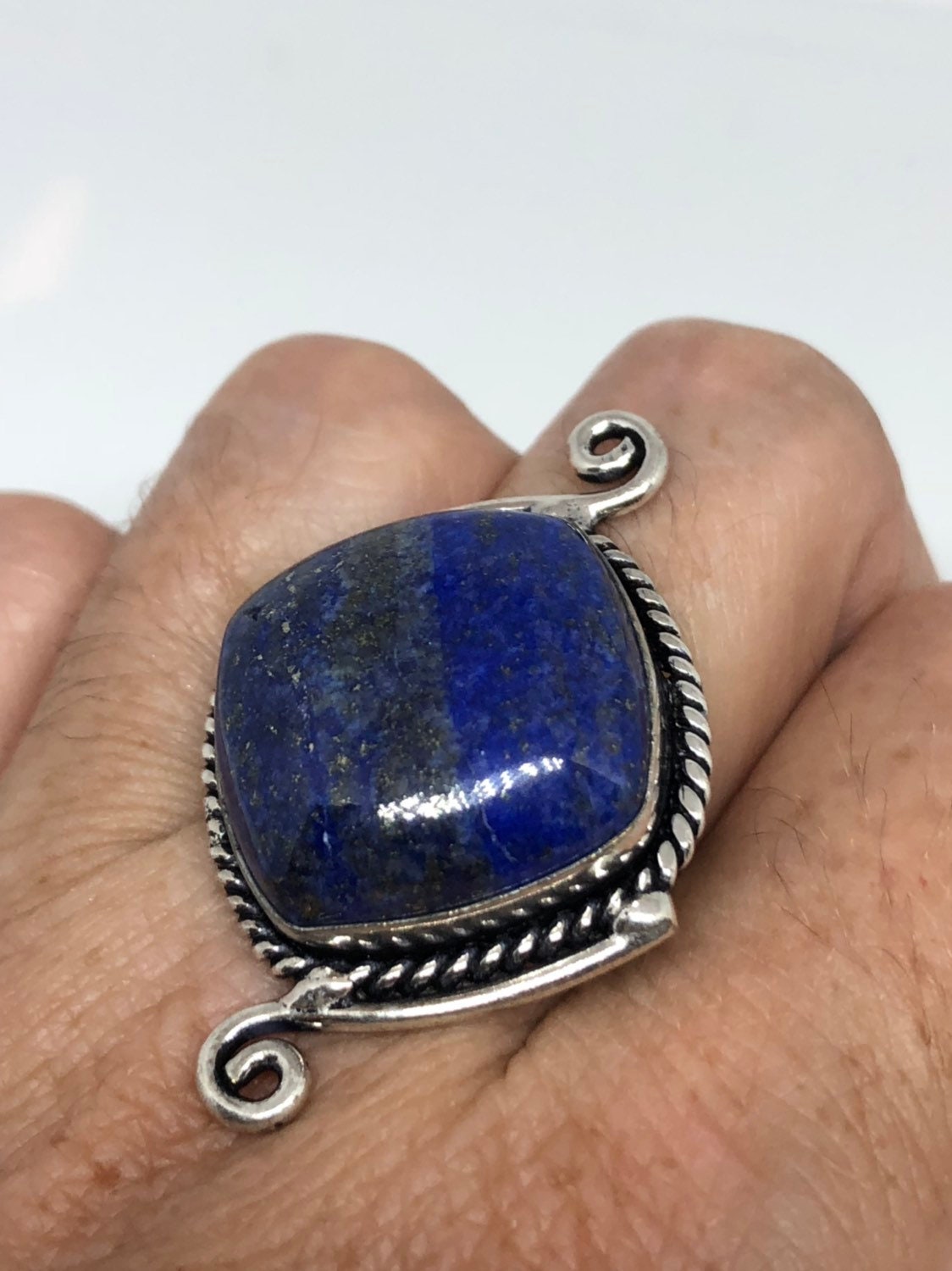 Vintage Blue Genuine Lapis Lazuli Ring
