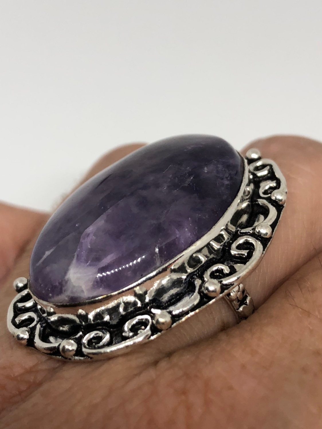 Vintage Purple Genuine Amethyst Ring