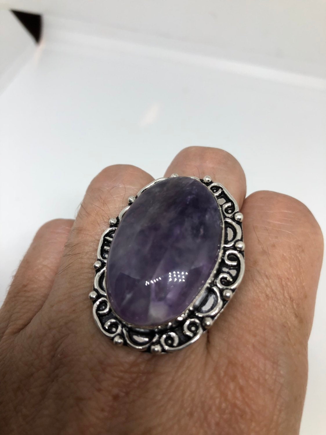 Vintage Purple Genuine Amethyst Ring