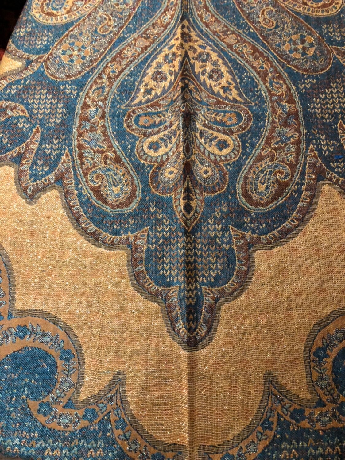 Vintage Paisley Brocade Pashmina Scarf Wrap Shawl