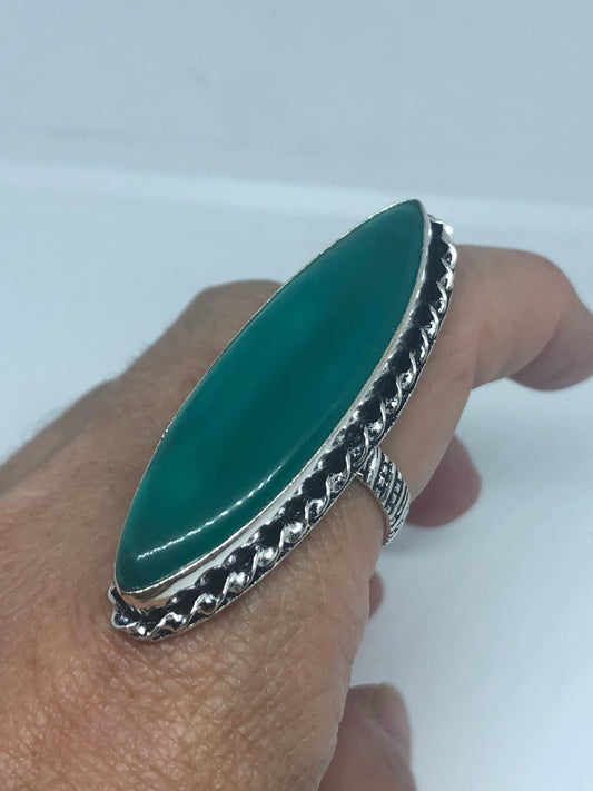 Vintage Green Nephrite Jade Ring