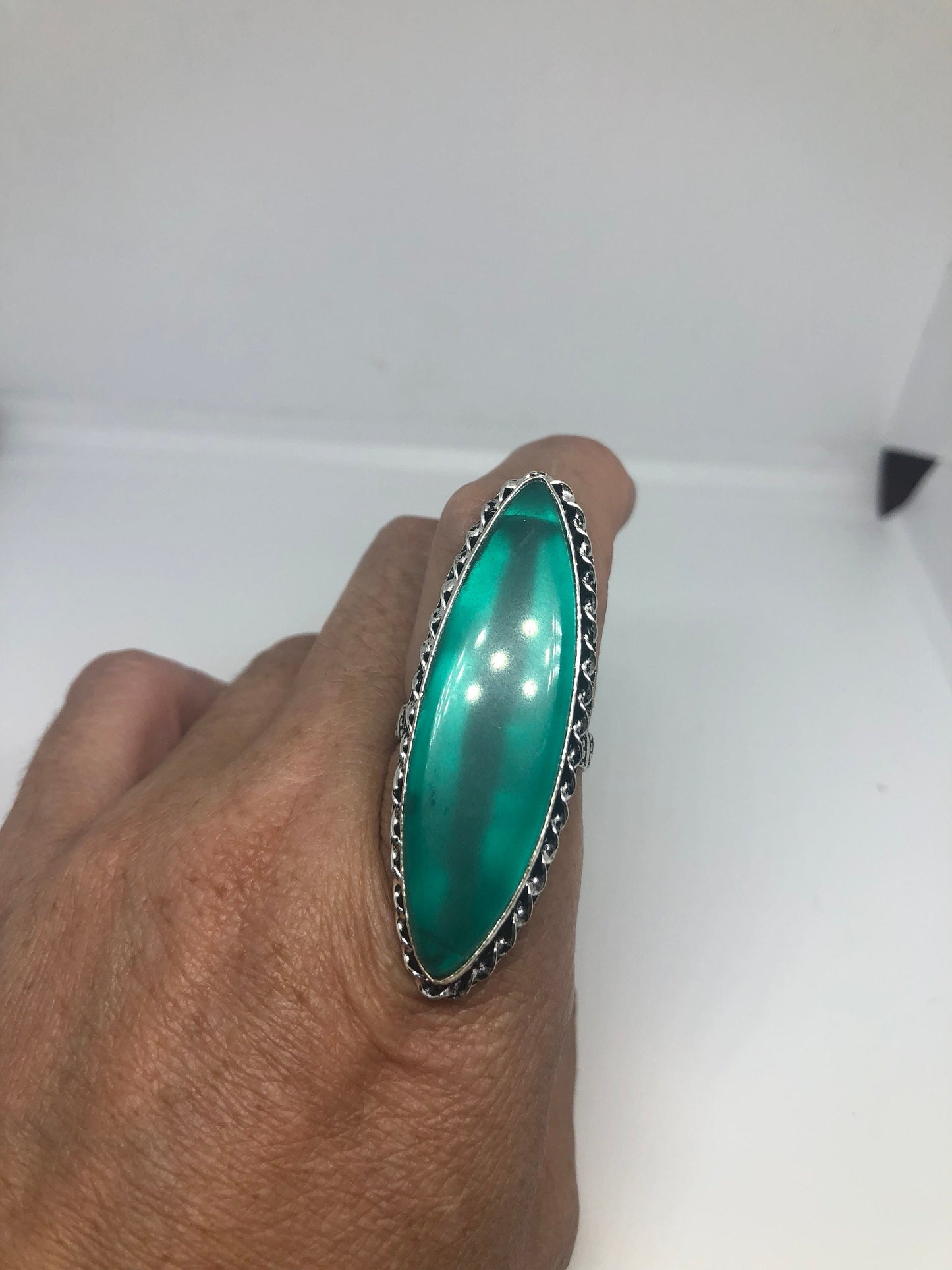 Vintage Green Nephrite Jade Ring