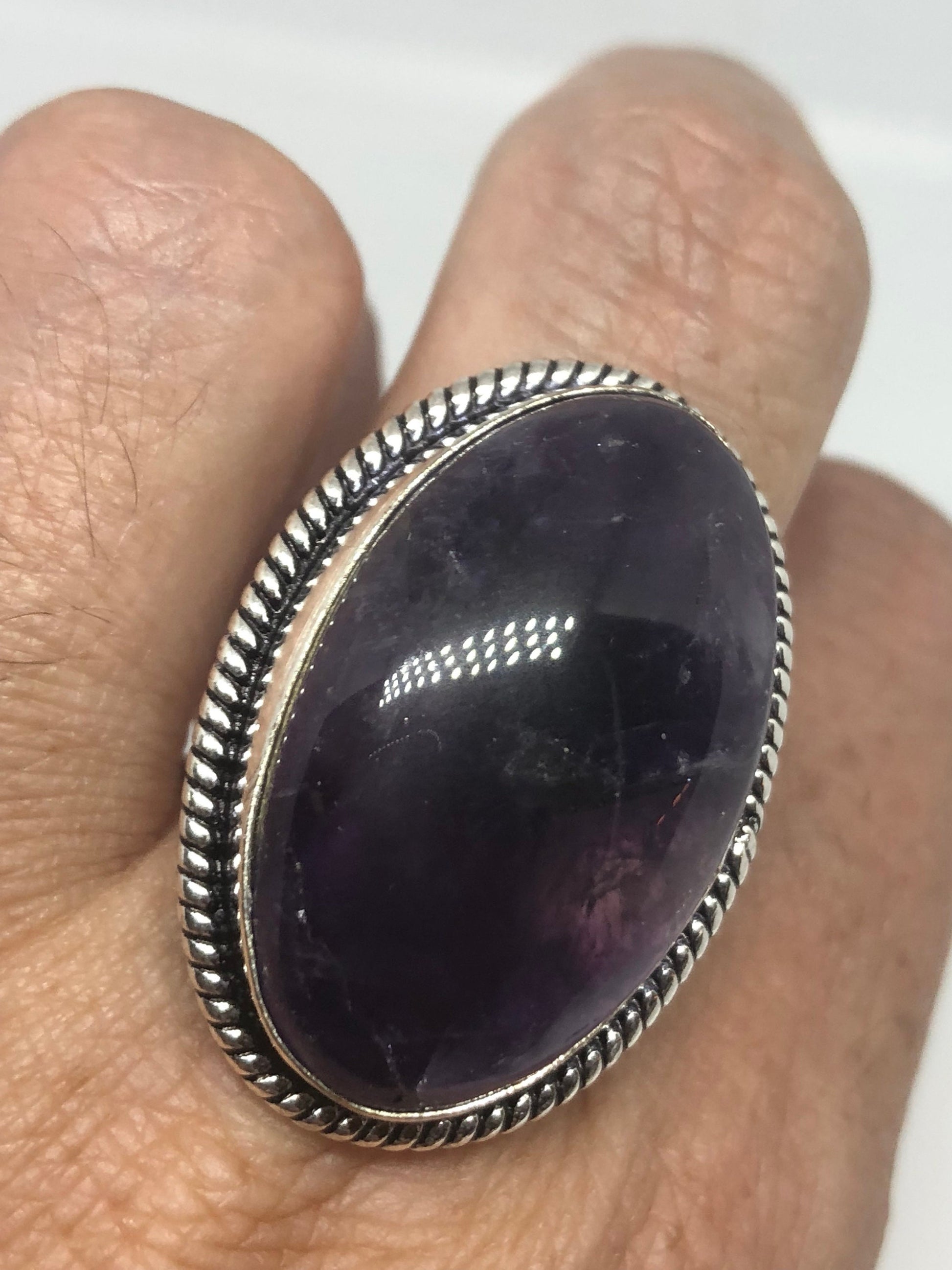 Vintage Genuine Purple Amethyst Ring