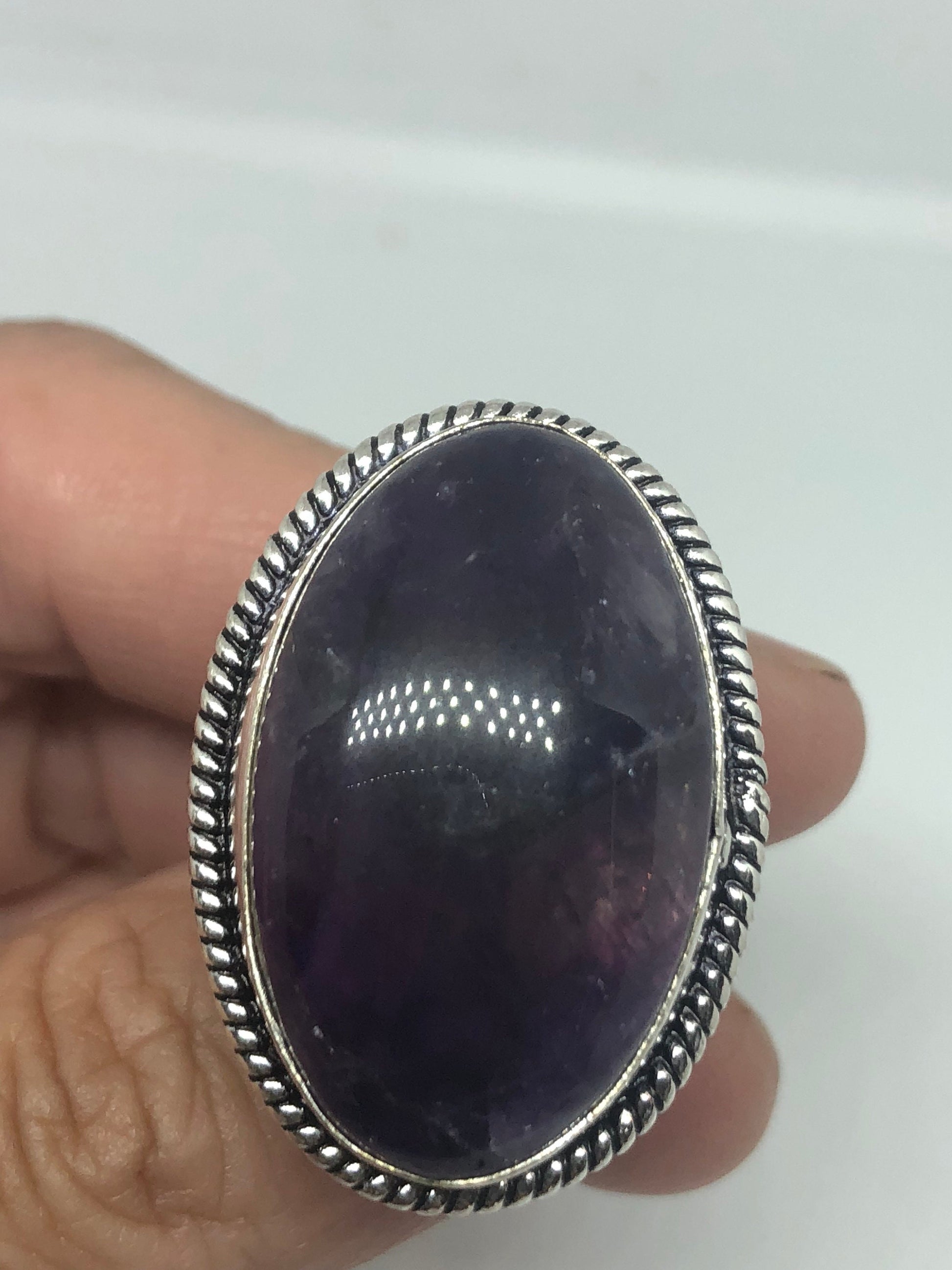 Vintage Genuine Purple Amethyst Ring
