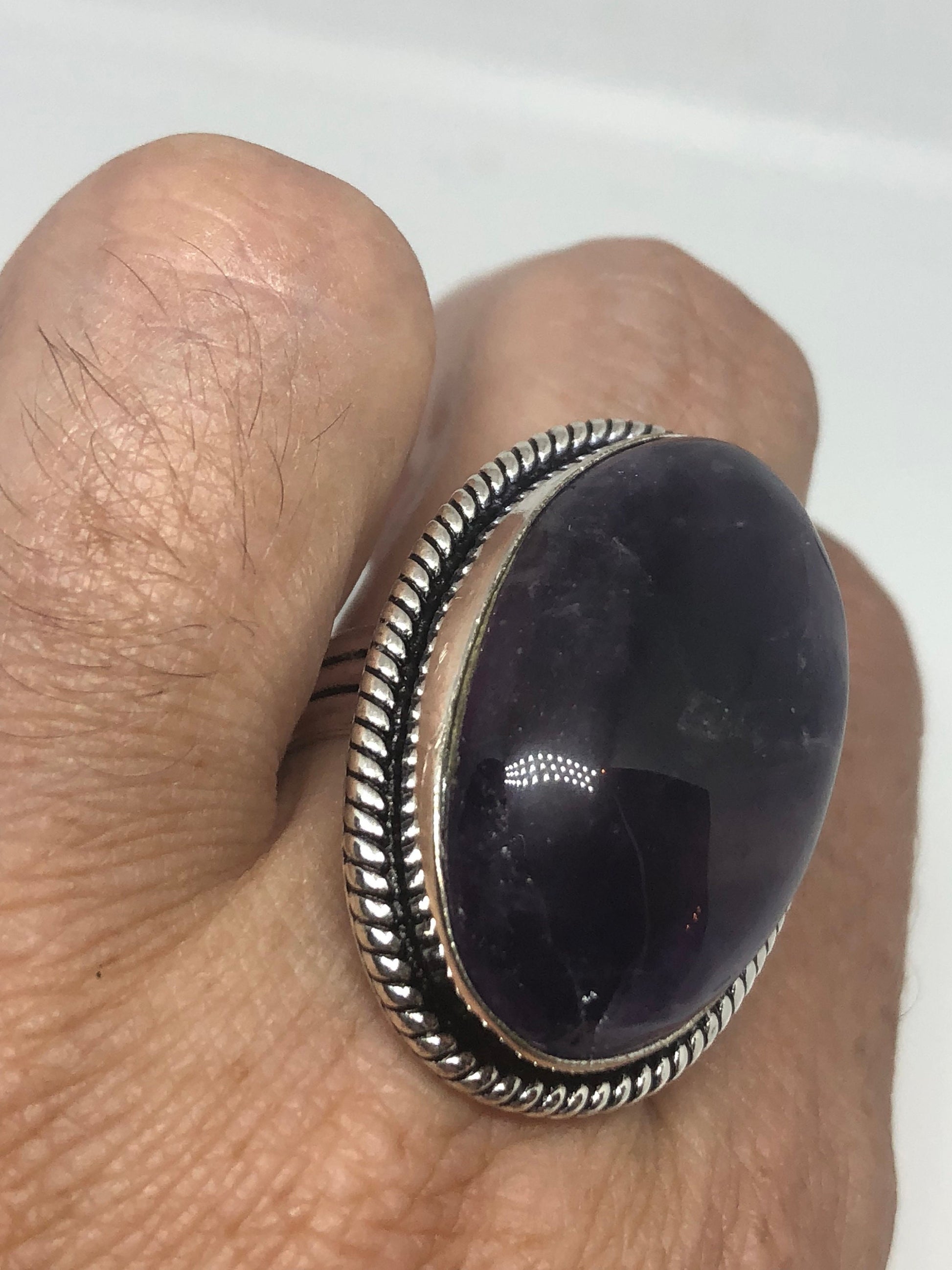 Vintage Genuine Purple Amethyst Ring