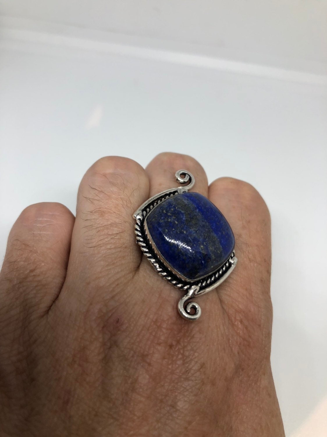 Vintage Blue Genuine Lapis Lazuli Ring