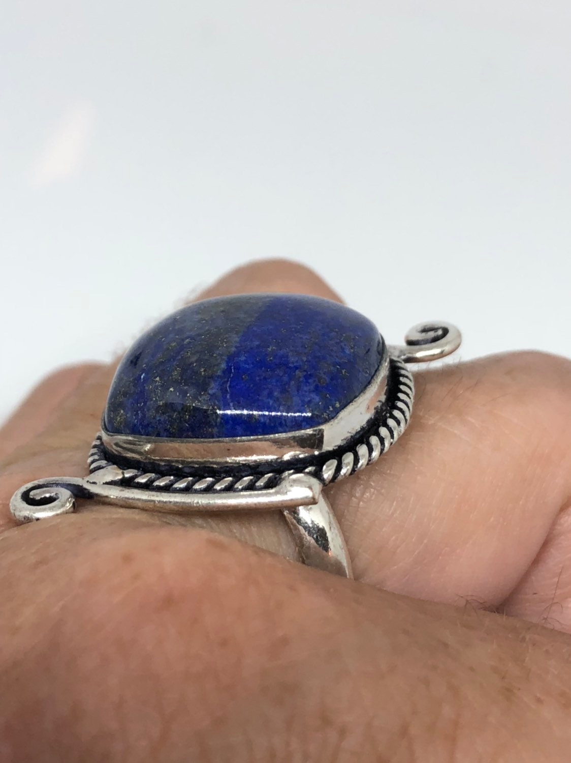 Vintage Blue Genuine Lapis Lazuli Ring