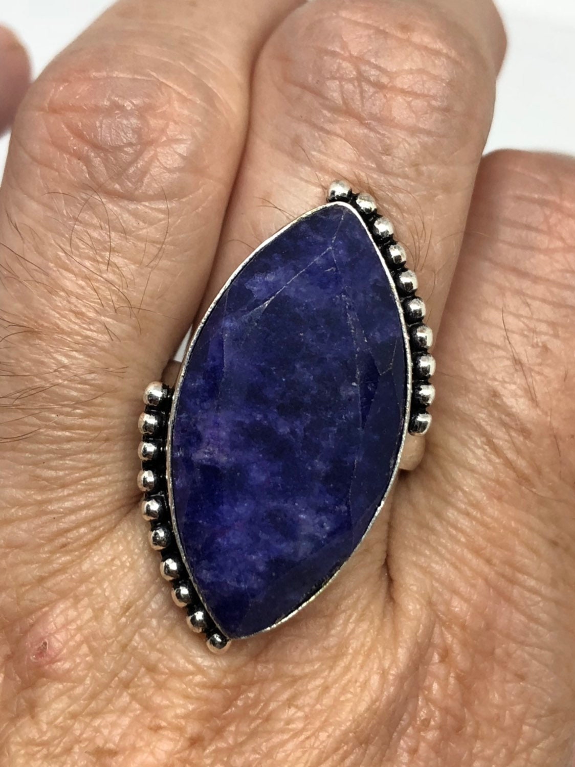 Vintage Blue Genuine Lapis Lazuli Ring