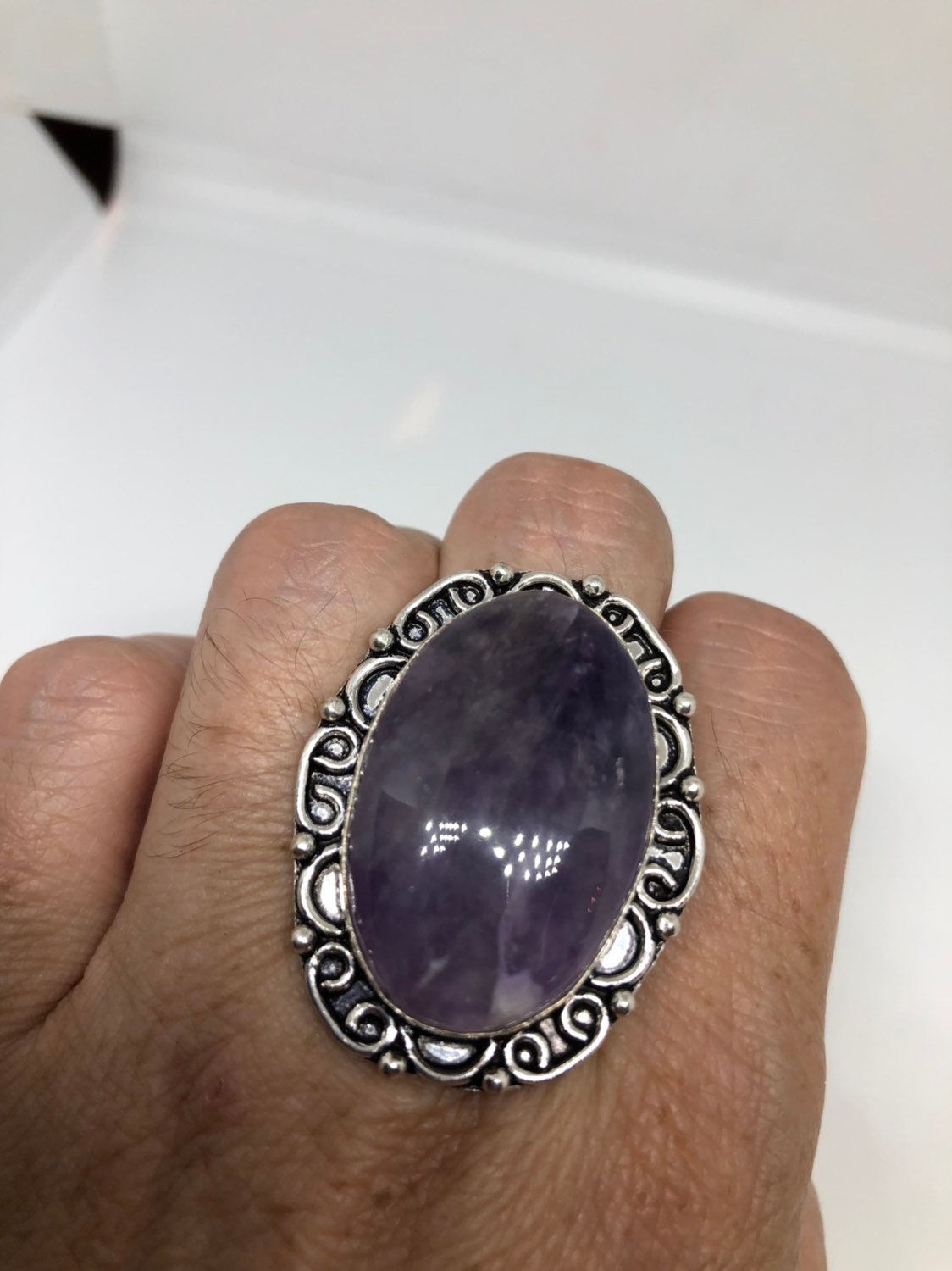 Vintage Purple Genuine Amethyst Ring