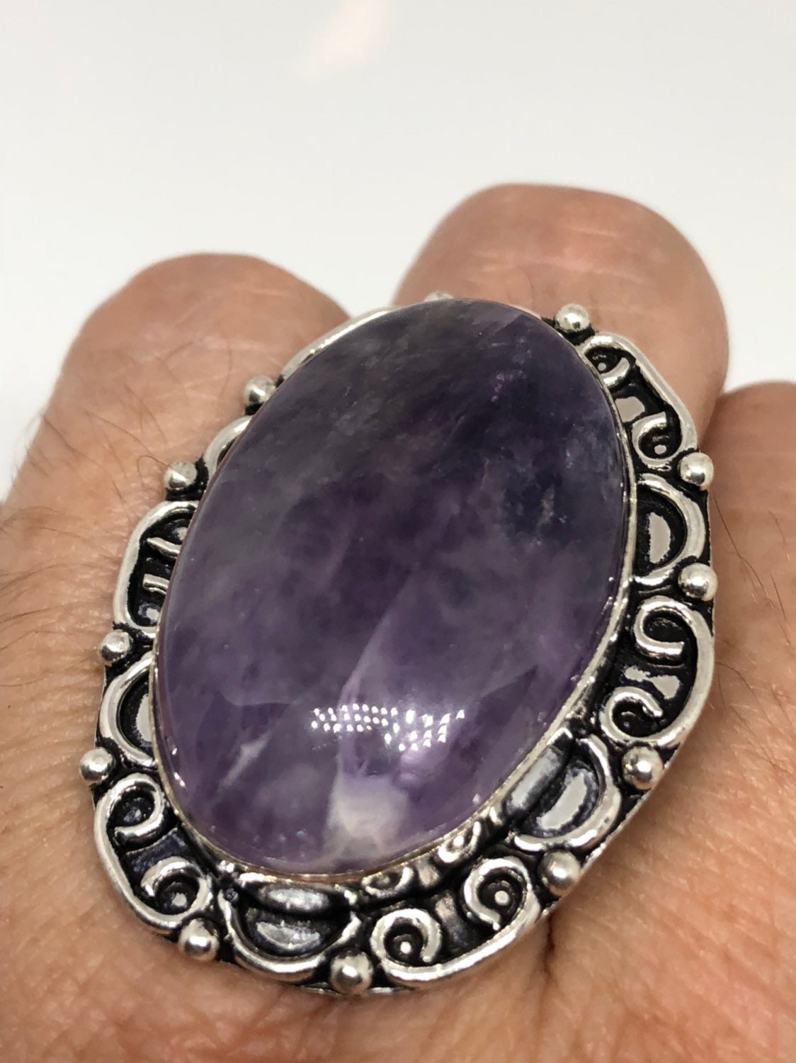 Vintage Purple Genuine Amethyst Ring