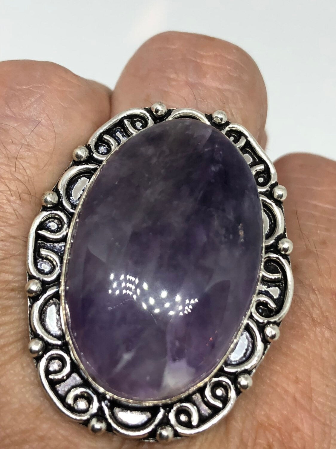 Vintage Purple Genuine Amethyst Ring