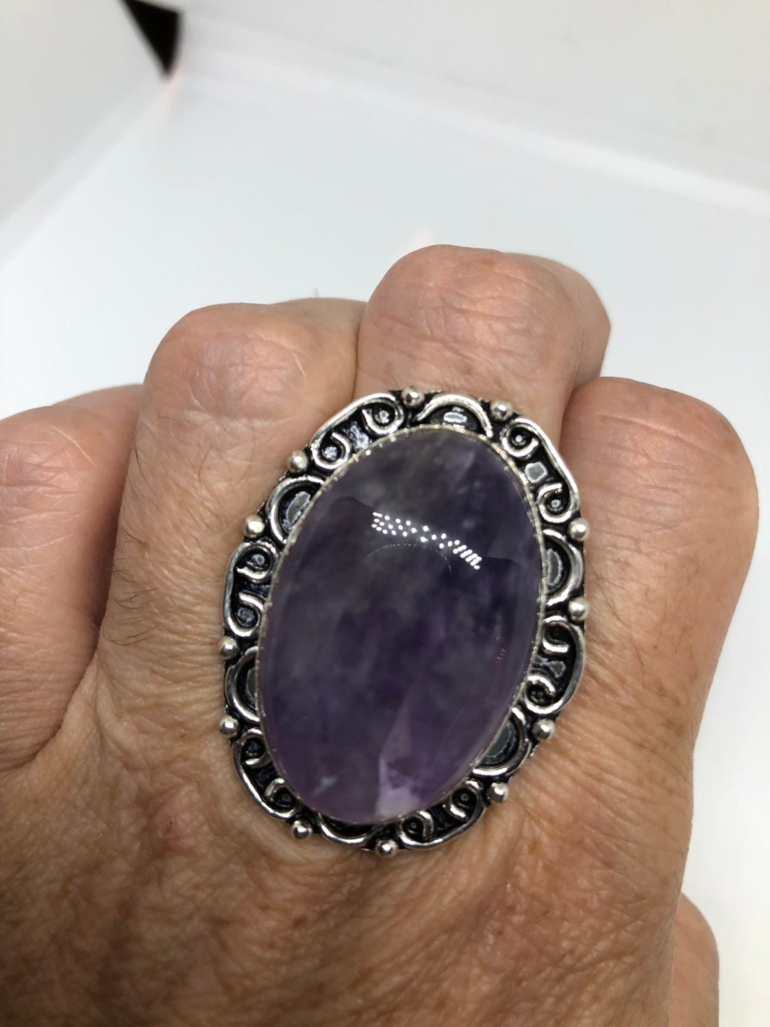 Vintage Purple Genuine Amethyst Ring