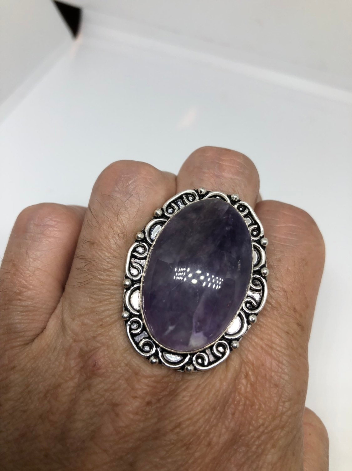 Vintage Purple Genuine Amethyst Ring