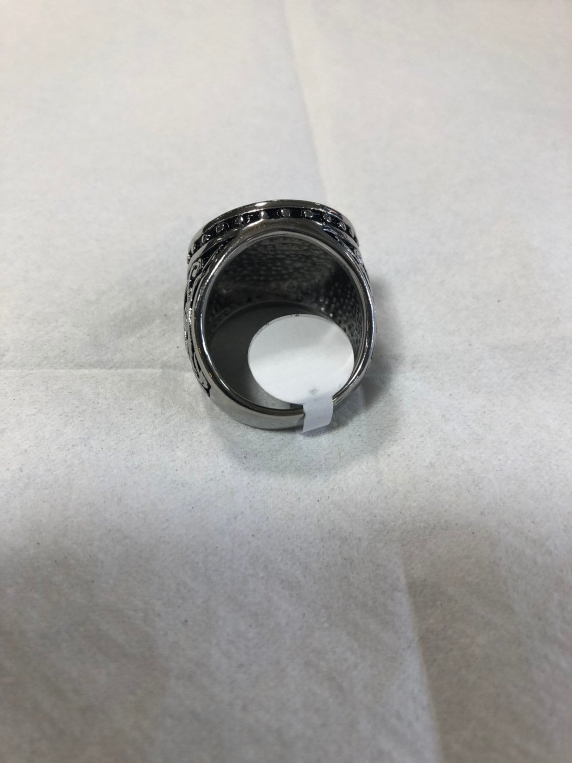 Vintage Stainless Steel Prayer for all beginnings Mens Ring