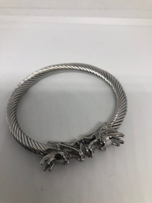 Vintage Style Unisex Mens dragon Stainless Steel Bangle Bracelet
