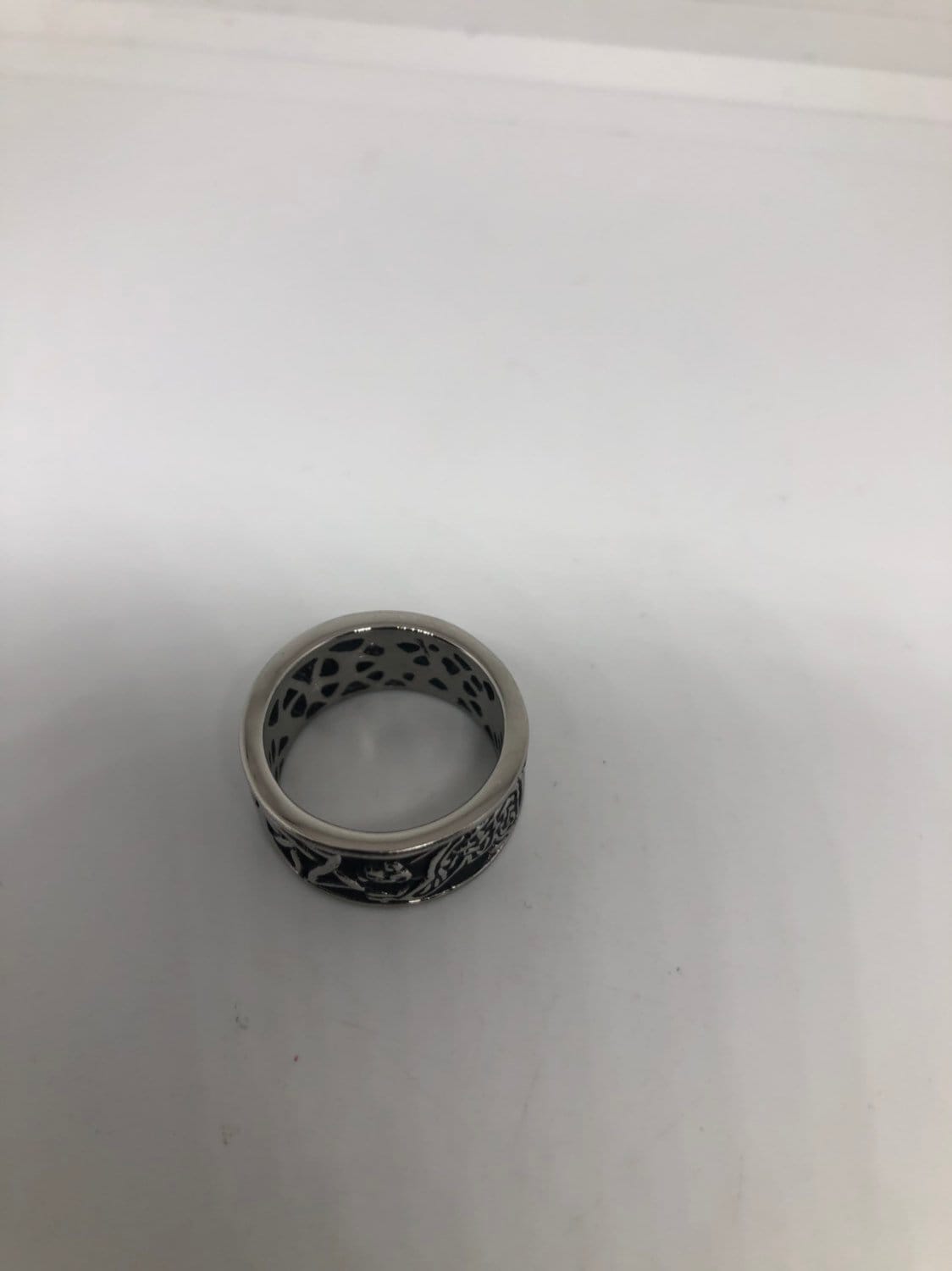Vintage Celtic Knot Bear Stainless Steel Band Infinity Ring