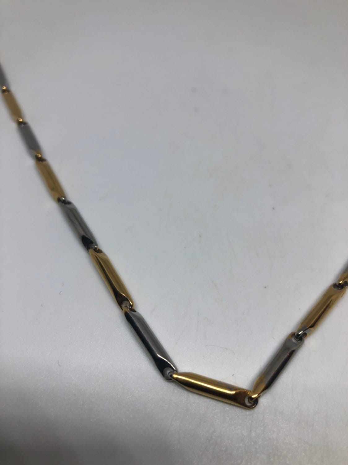 Stainless Steel Gold and Silver 22in Chain