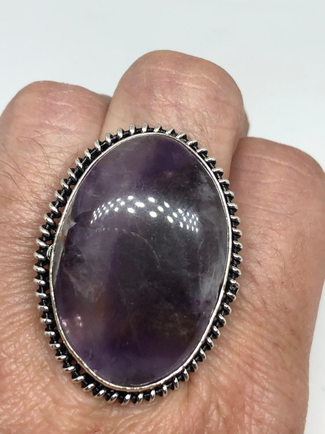 Vintage Purple Genuine Amethyst Ring