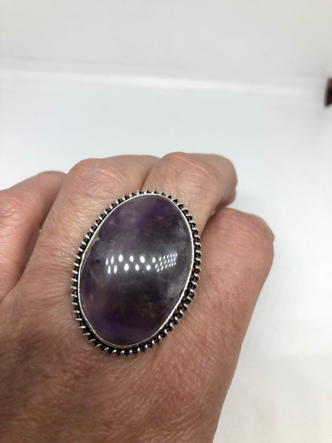 Vintage Purple Genuine Amethyst Ring