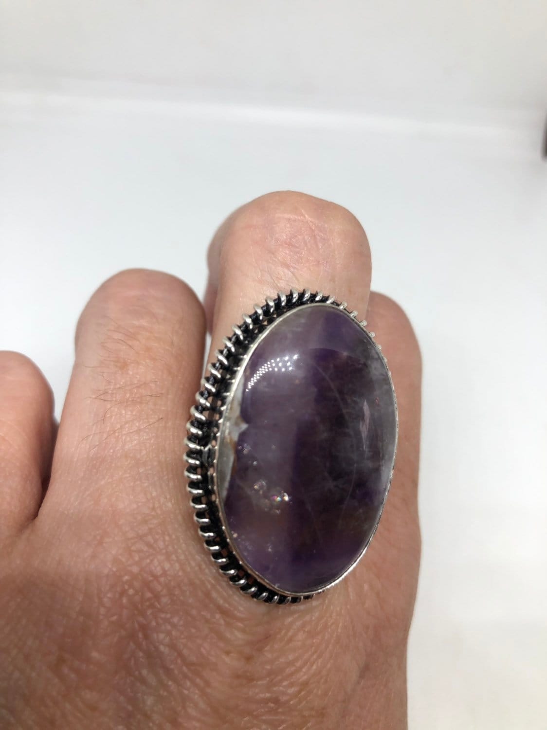 Vintage Purple Genuine Amethyst Ring