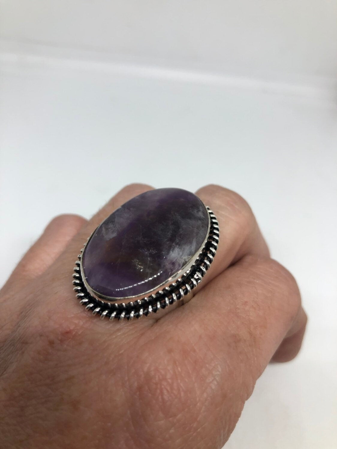 Vintage Purple Genuine Amethyst Ring