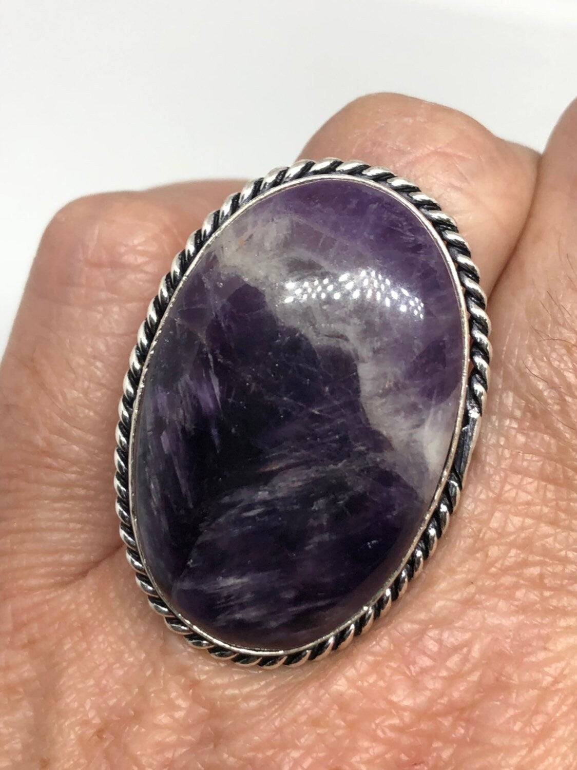 Vintage Purple Genuine Amethyst Ring