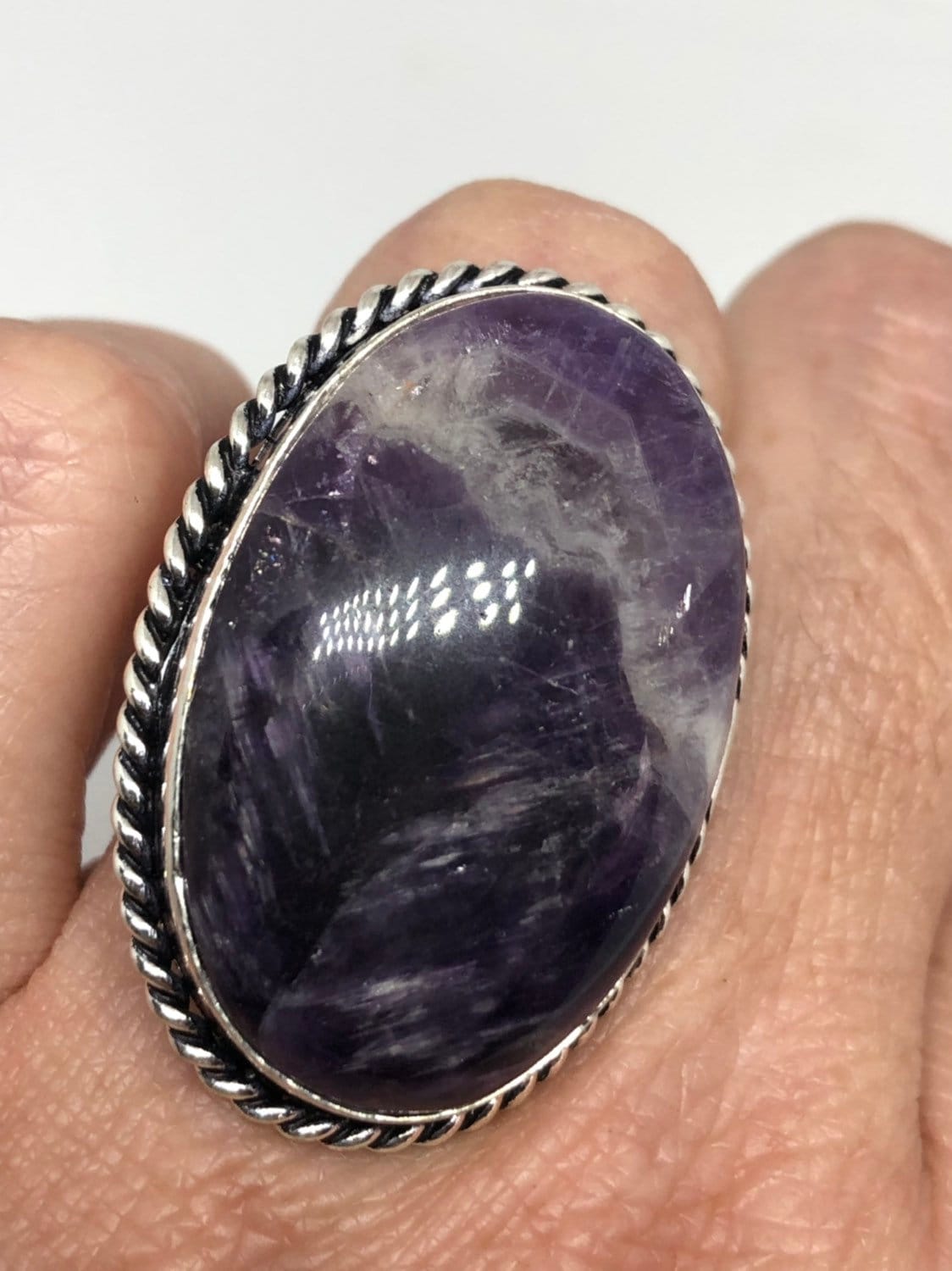 Vintage Purple Genuine Amethyst Ring