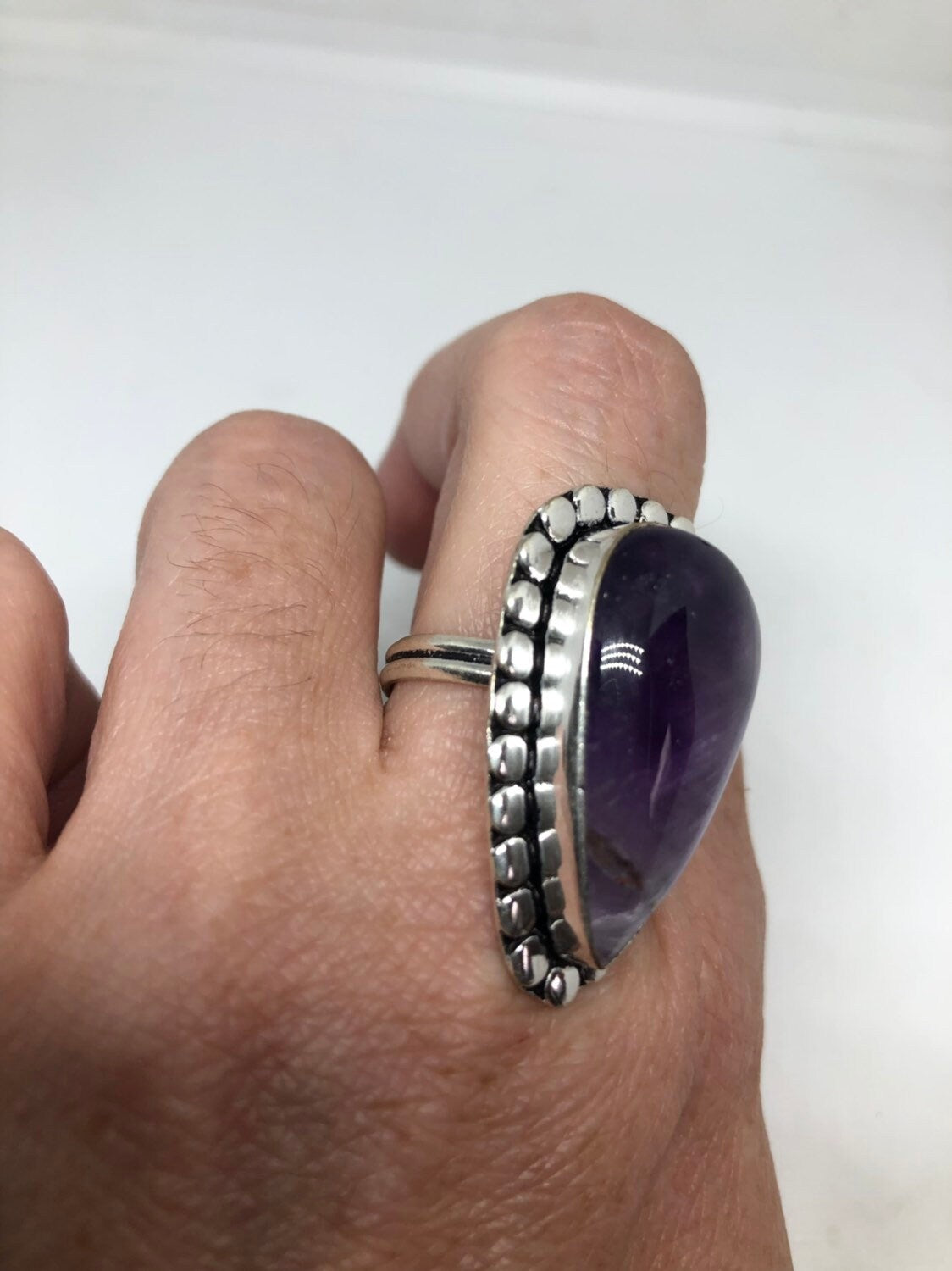 Vintage Purple Amethyst Cocktail Ring