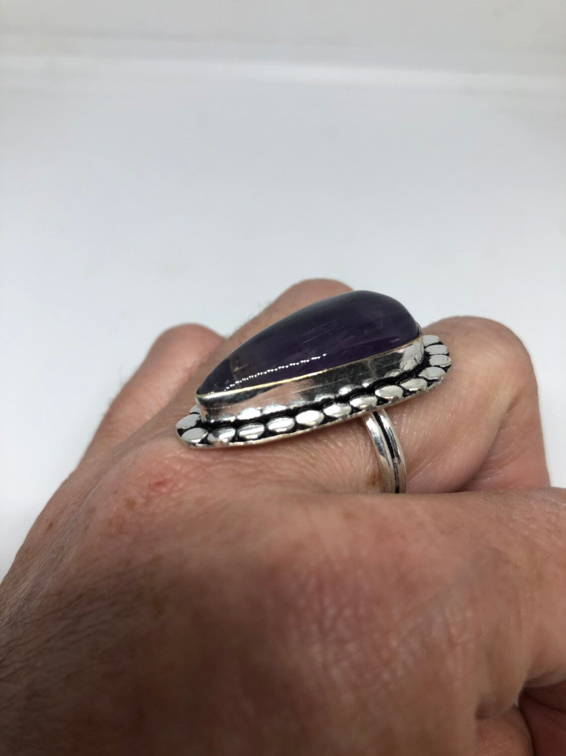 Vintage Purple Amethyst Cocktail Ring