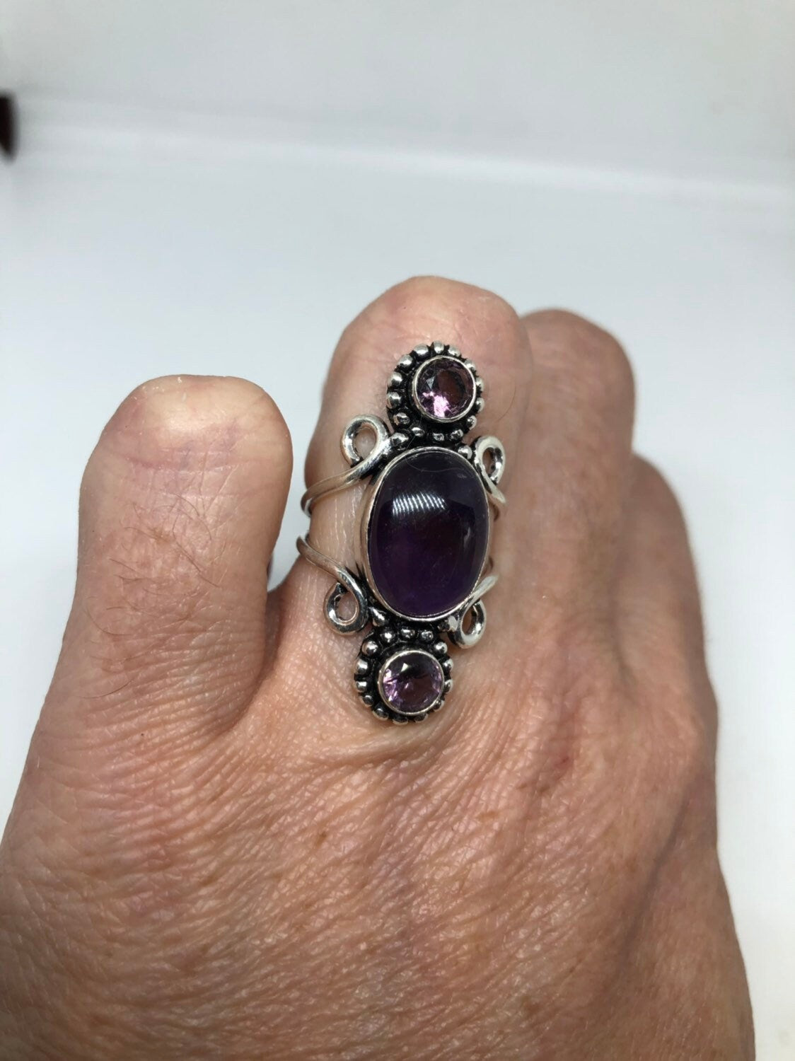 Vintage Purple Genuine Amethyst Ring