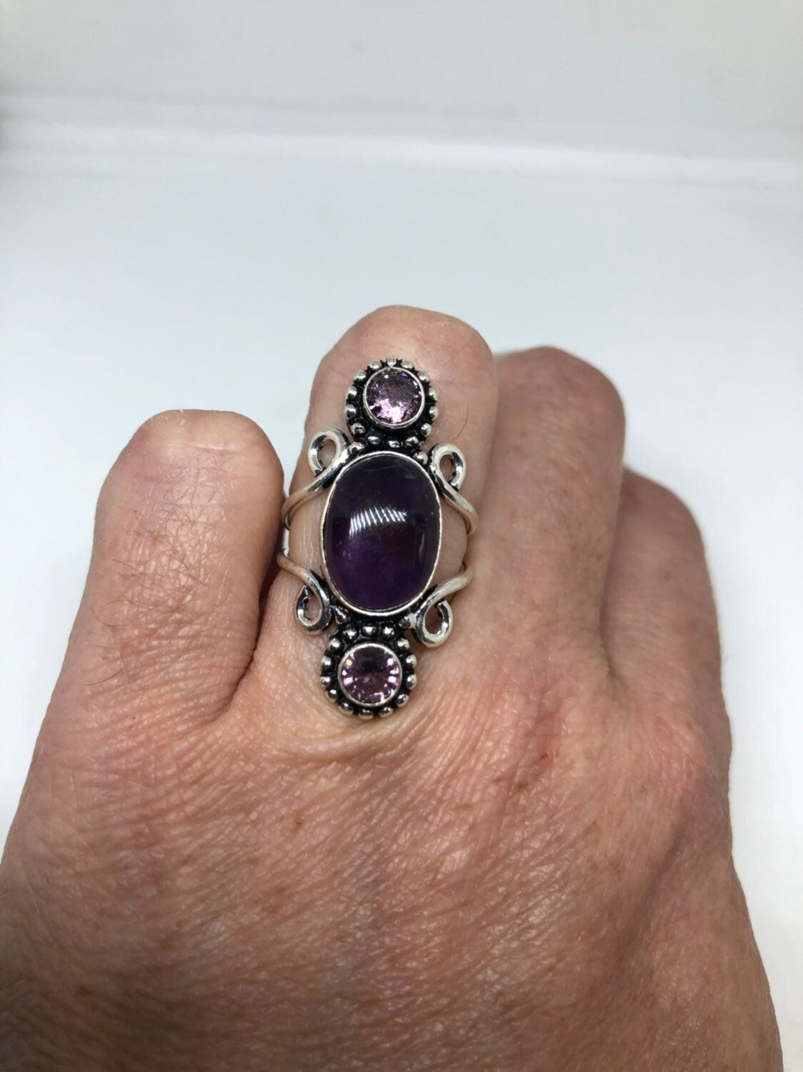 Vintage Purple Genuine Amethyst Ring