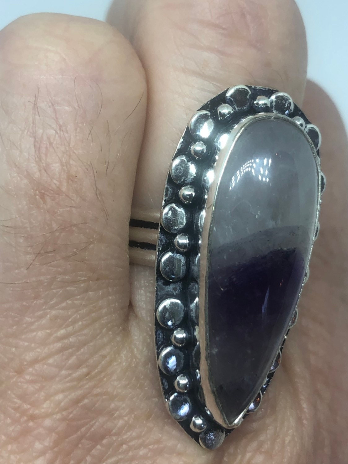 Vintage Purple Genuine Amethyst Ring