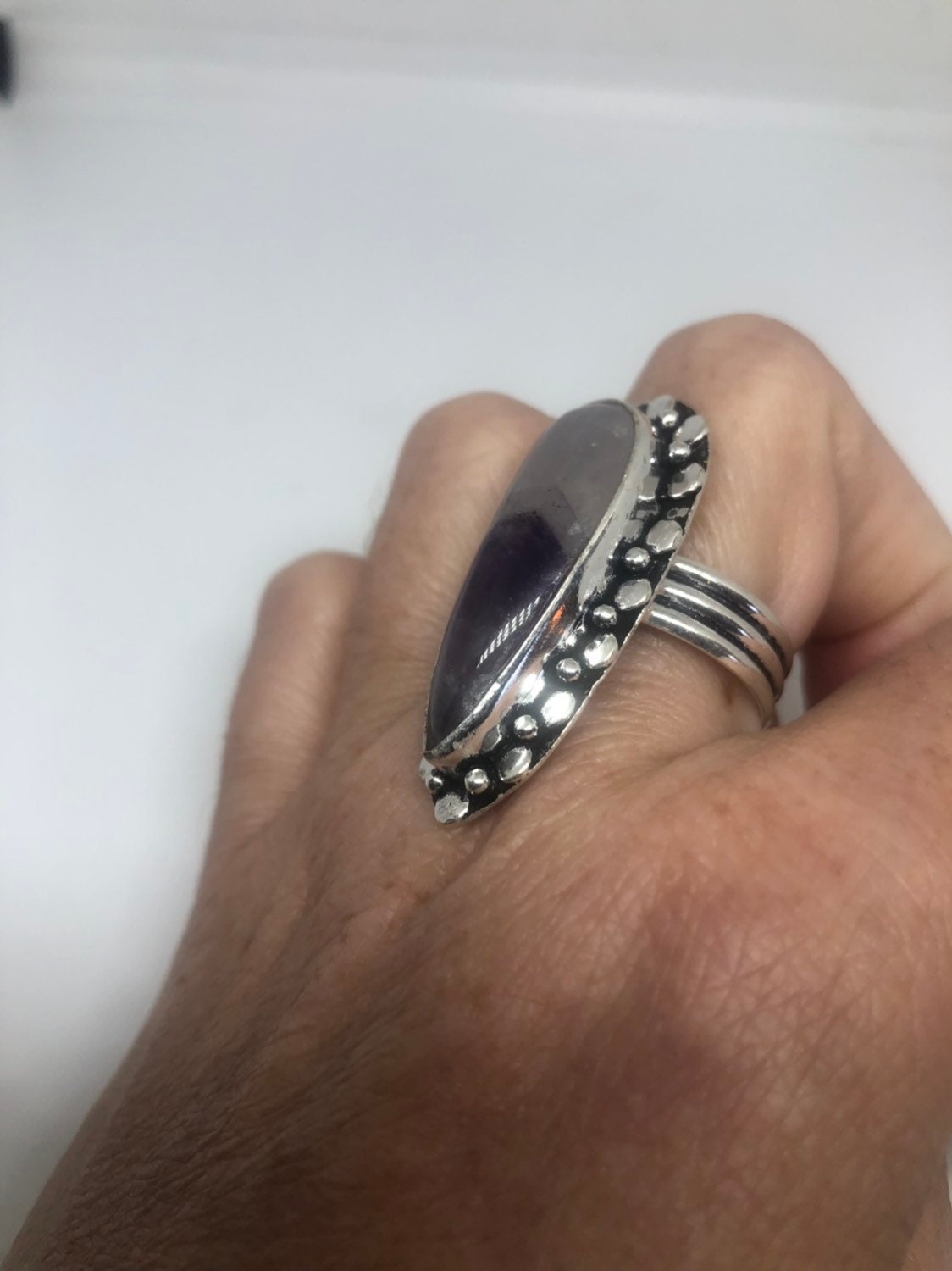 Vintage Purple Genuine Amethyst Ring