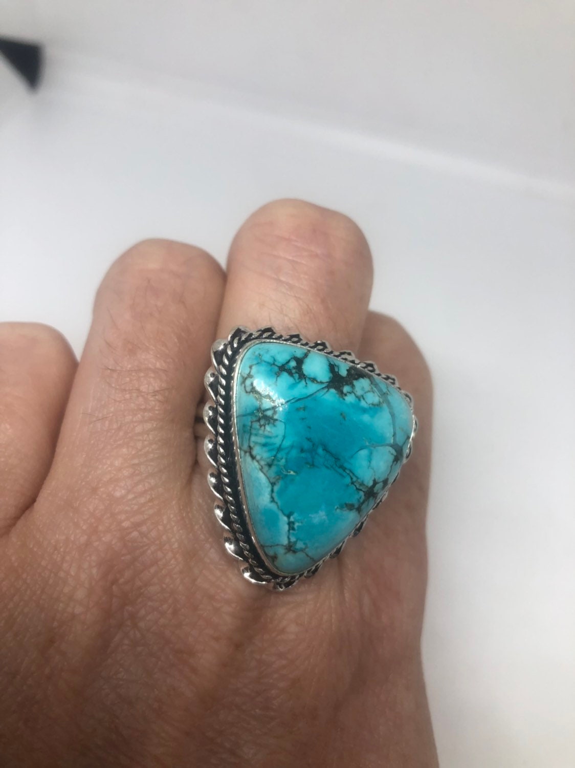 Vintage Blue Genuine Amazonite Ring