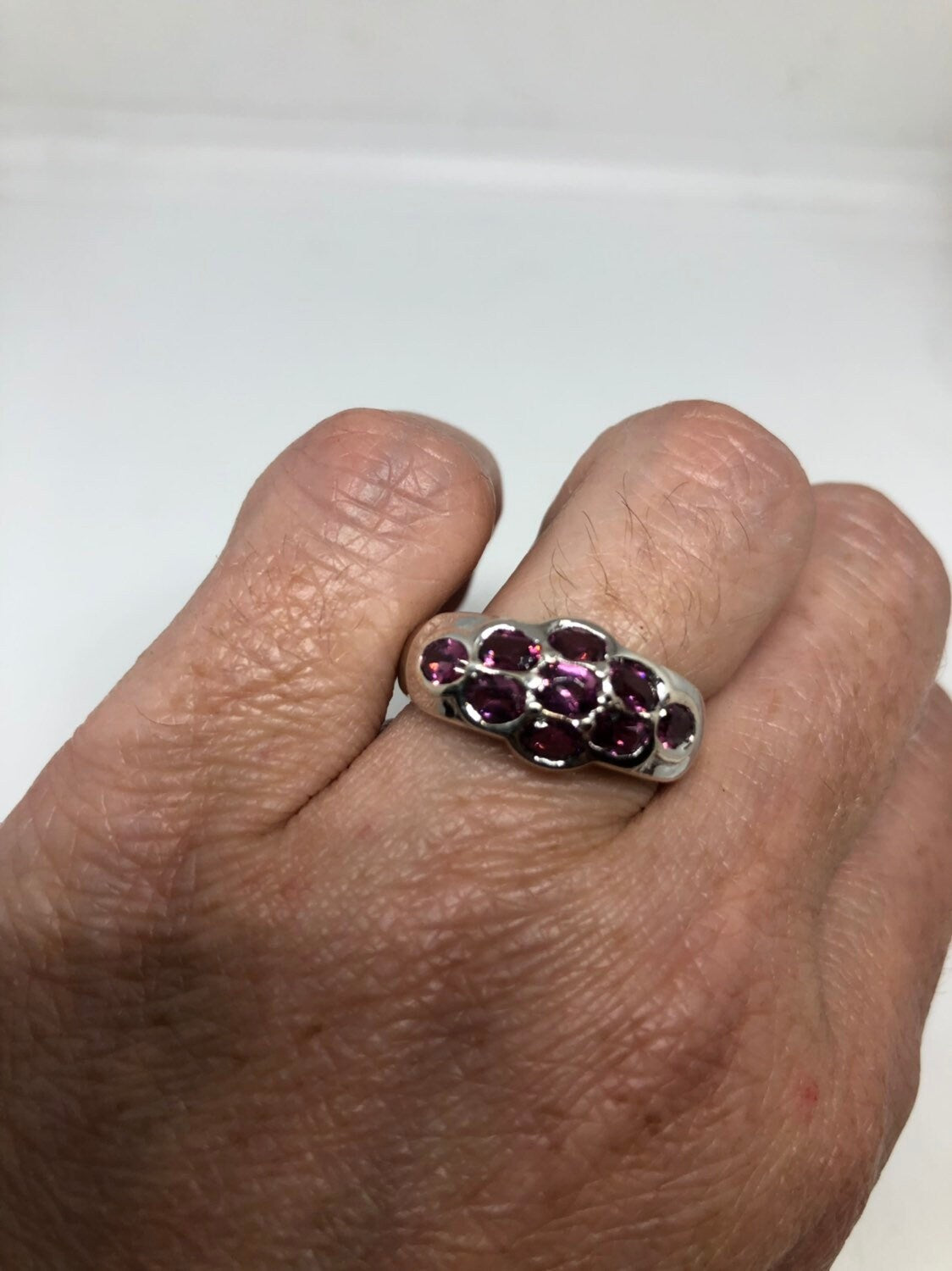 Vintage Handmade Genuine Pink Tourmaline 925 Sterling Silver Ring