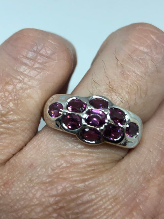 Vintage Handmade Genuine Pink Tourmaline 925 Sterling Silver Ring