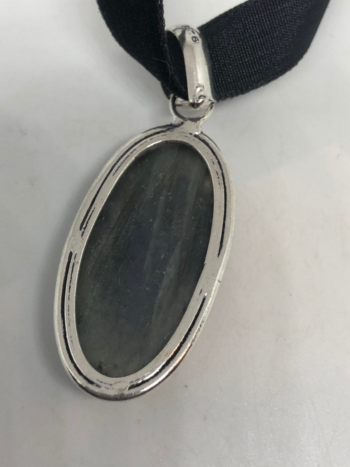 Vintage Silver Genuine Labradorite Gemstone Necklace.