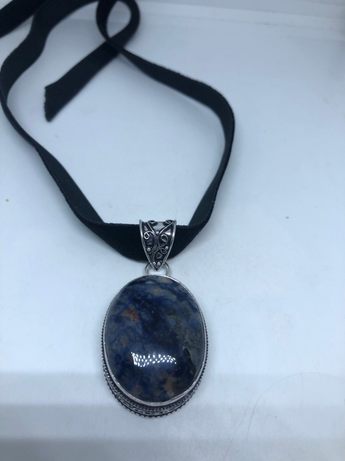 Vintage Hand Made Tibetan Lapis Necklace.